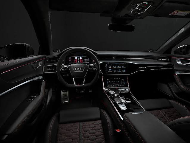 Interior of a Audi RS6 to rent in Montreux, Switzerland - premium cabin for Swiss holidays with Deluxe Rental Cars