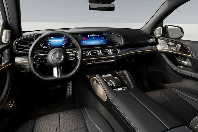 Interior of a Mercedes GLS to rent in Geneva, Switzerland - premium cabin for Swiss holidays with Deluxe Rental Cars