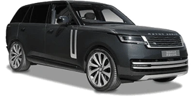 Range Rover à empattement long noir, vue de trois quarts avant