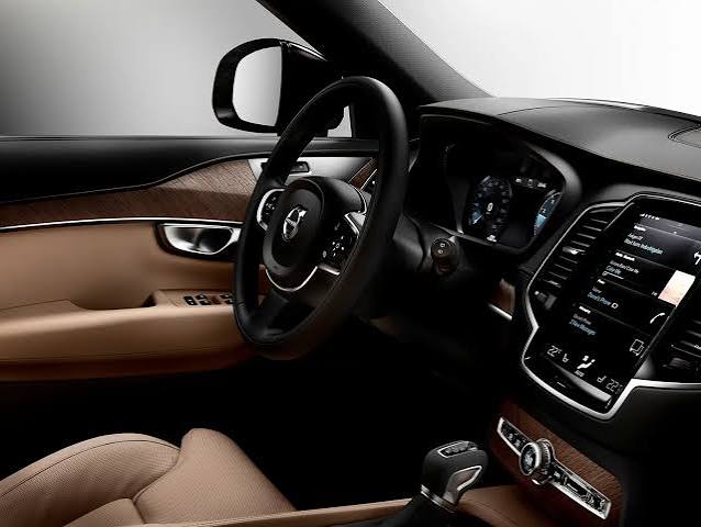 Interior of a Volvo XC90 to rent in Geneva, Switzerland - premium cabin for Swiss holidays with Deluxe Rental Cars