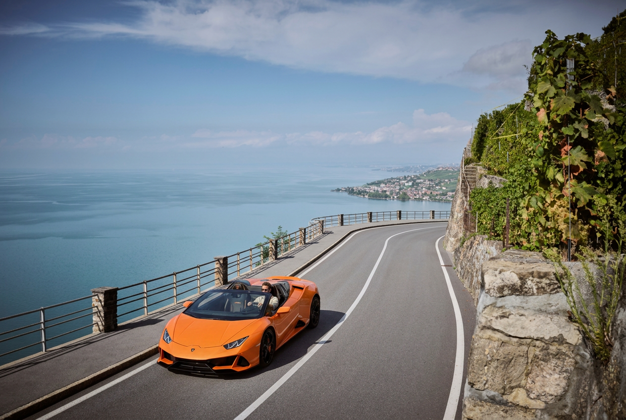 Lamborghini Huracán Spyder in Montreux, Switzerland