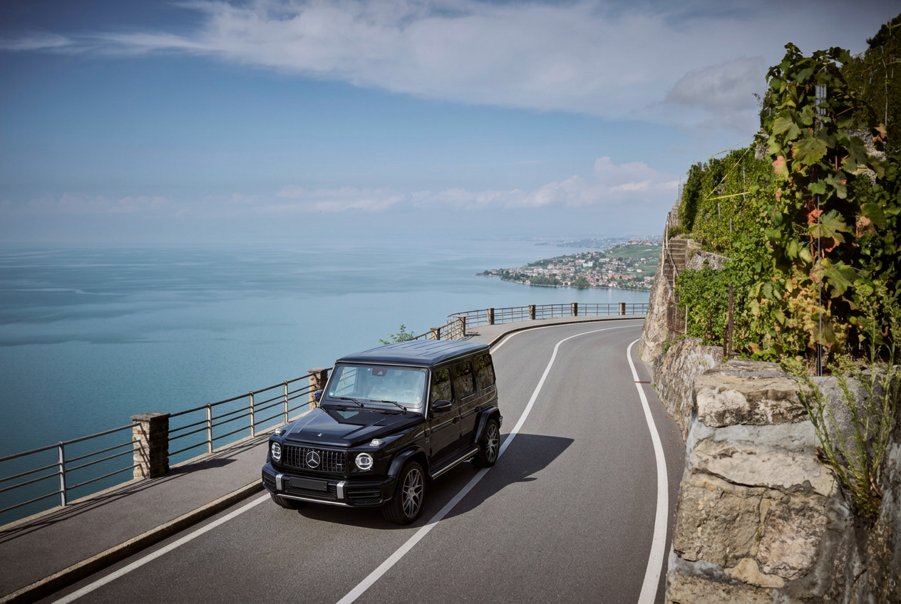 Mercedes G63 AMG in Montreux, Switzerland
