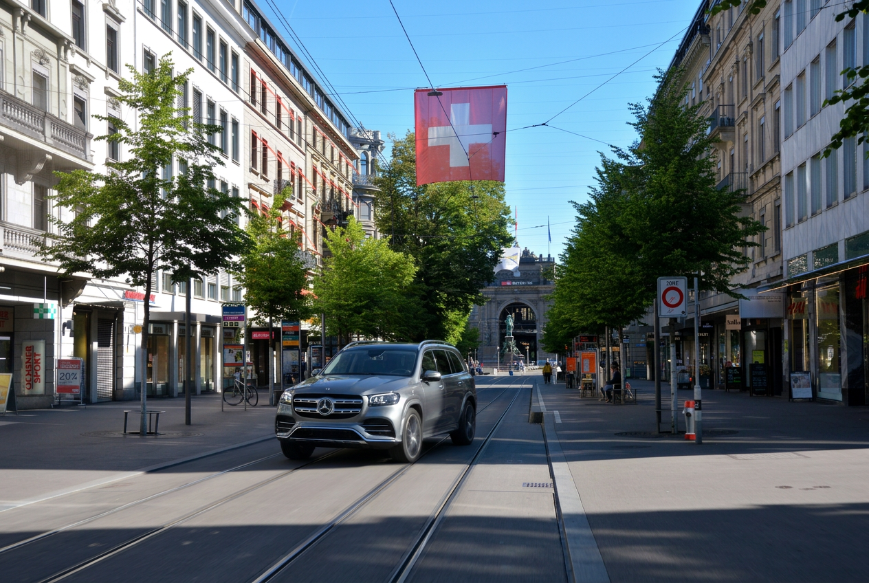 Mercedes GLS in Zurich, Switzerland